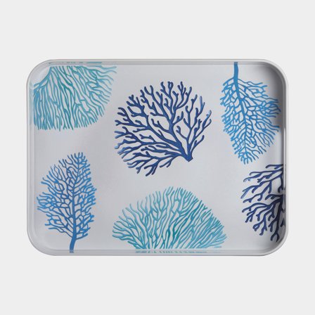 Dienblad in melamine Marine Business Harmony Mare, non-slip, wit/blauw, 30 x 40 cm