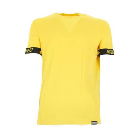 Dsquared2, T-Shirt With Logo Geel, Heren, Maat:S