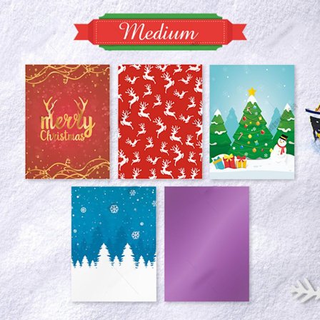 Julklappspåsar Snowman Snowflake MEDIUM(15PCS)