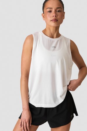 ICANIWILL - Define Loose Tank White Snow - Naiset - Treenivaatteet ICIW:ltä