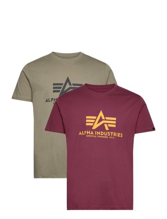 Alpha Industries Basic T 2 Pack - Burgundy - L