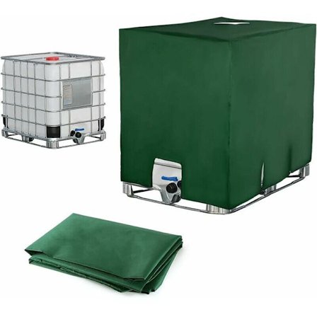 Ulisem vanntankdeksel, deksel for 1000 L IBC-tank, anti-støv anti-UV anti-regn (116 x 100 x 120 cm)