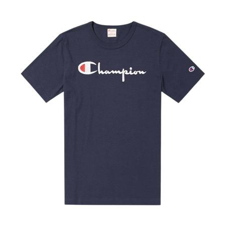Champion Reverse Weave Script Logo T-shirt Blå, Herre T-shirts