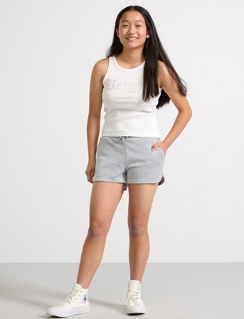 Lindex Shorts Velour Grey Melange - Grey - 128