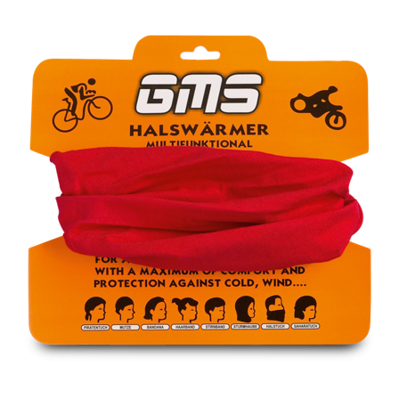 GMS Cotton Neck Warmer Red Onesize