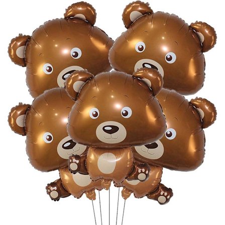 Brunbjørn ballonger dyr ballonger bjørn folie ballonger for bjørn-tema fest bursdagsfest rekvisita dekorasjoner ballonger fest sett, 10 stk
