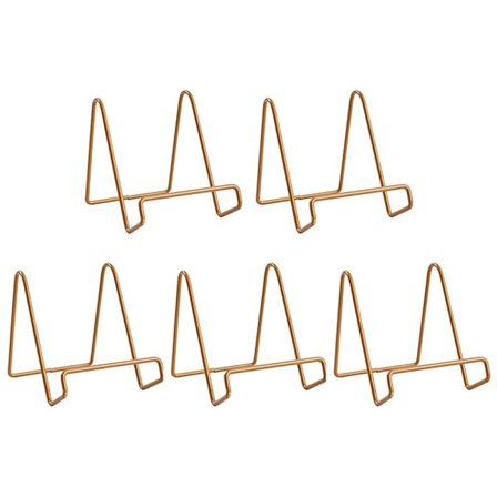 5-pack Tallriksställ Bildramsställ GULD STOR GULD