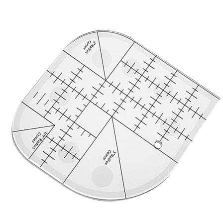 Buet hjørnelinjal for quilting, patchwork-søm - Rund kant sytemp