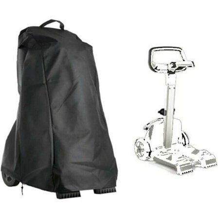 Trekk, Trekk for hagerengjøring av basseng med håndtak og snøring, Vanntett, 420D Oxford Svart, 56 x 66 x 107cm