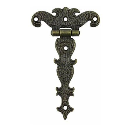 Antikke hengsler, dekorative hengsler i bronse for skapdører, smykker