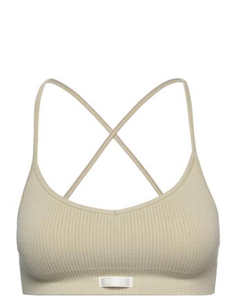 Alice Ribbed Strap Bra Green Björn Borg