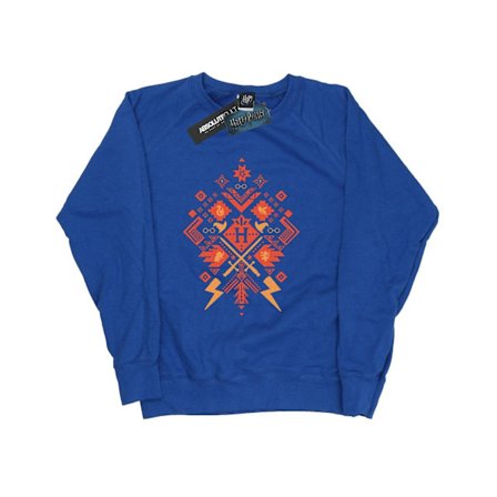Harry Potter Dam/Damer Jul Fair Isle Sweatshirt M Royal