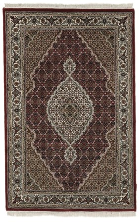Oriental Tabriz Royal Rug 118X180 Brown/Black Wool, India