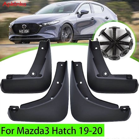 Apktnka 4x Mudflaps Mazda 3 Mazda3 BP 2019 2020 2021 2022 Viistoperä Mud Flaps Roiskeläpät Mudguards Etu- ja takalokasuoja