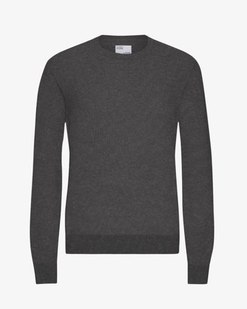 Light Merino Wool Crew - Lava Grey - Male - XL