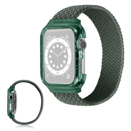 Apple Watch Series 6 / 5 44mm single wrap ribbon watch band - Green / Size: L