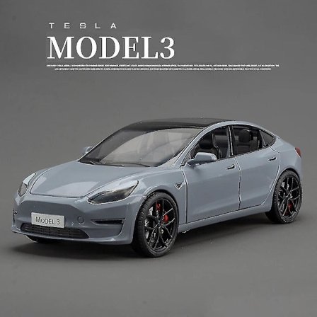 1:24 Tesla Roadster Model Y Model 3 Tesla Model S Legering Leksaksbil Modell Ljud Och Ljus Barnleksak Samlarobjekt Födelsedagspresent
