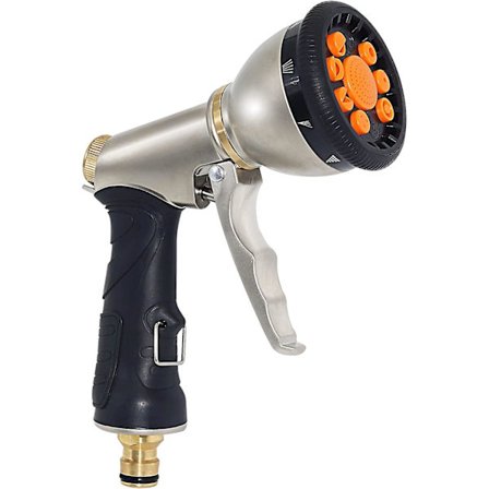 Haveslange Sprøjtepistol, Justerbare Mønstre Slange Dysespids, Heavy Duty Metal Højtryks Vandpistol Til Plant Vandning, Rengøring, Kæledyr Og Bilvask