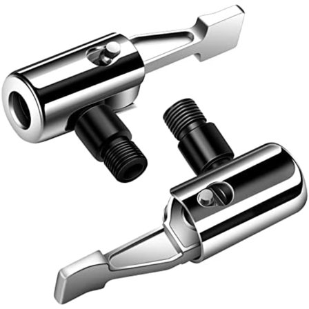 LUMITECO All Metal Lock On Air Chuck Adapter för däckpumpslang, låsande däckluftchuck med standard däckventilgänga, Inget luftläckage däck