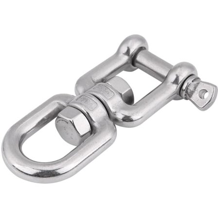 Kraftig 304 rustfrit stål drejelig ring sjækel (12 mm)