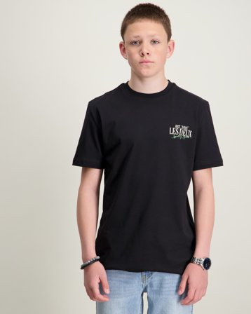 Les Deux Allen T-shirt Zwart T-shirts Jongens - Kids Brand Store