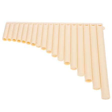 1 sæt bærbare 18-rørs panfløjter til begyndere og professionelle panfløjter (beige) (27,00X23,00X2,00CM, beige)