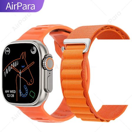 AirPara Smart Watch Ultra Bluetooth-samtal NFC Smartwatch Trådlös Laddning Hälsoövervakning Män Kvinnor Fitnessklockor Serie 8