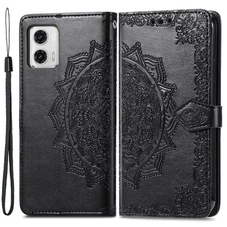 Mandala Motorola Moto G73 Läppäkotelo - Musta