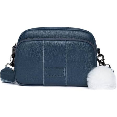 (Blå) Dam Messenger Bag Liten Snygg Läder Crossbody Bag Ca