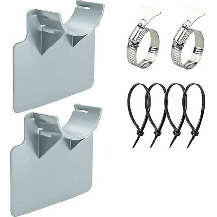 2 Pool Slanghållare, För 30 Mm Till 38 Mm Slangar, Kompatibel Med Intex Och (grå) Pool