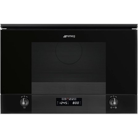 Smeg MP122B3 Linea indbygningsmikroovn 60 cm, sort | KitchenOne