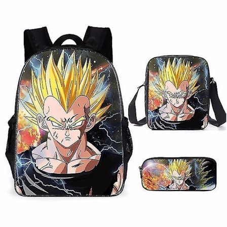 Dragon Ball Elementary School Theme School Bag 3-piece Set Computer Bag Messenger Bag Pencil Case