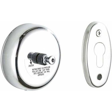 Inntrekkbar klesline - Veggmontert klesvaskesnor avtakbare klesstativ for innendørs hotellbad vaskesnor klesline, 2,8 meter (sølv)