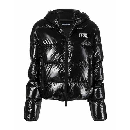 Dsquared2, Down Jackets Zwart, Dames, Maat:M