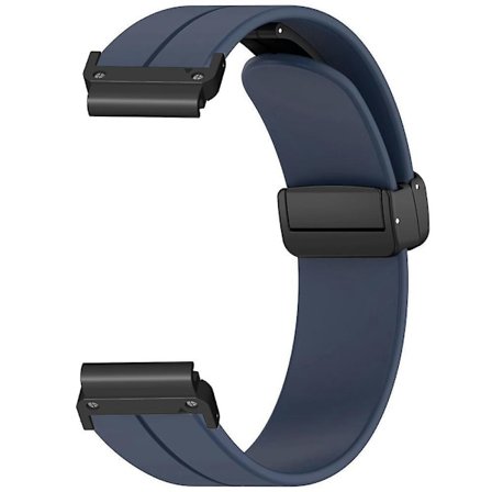 För Garmin Fenix 7 / 6 / 5 22mm handledsrem i flexibelt silikon med magnetlås