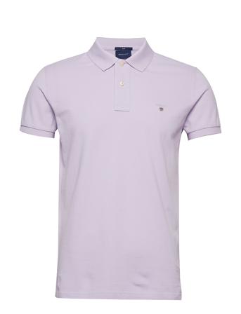 Original Slim Pique Ss Rugger Polos Short-sleeved Vaaleanpunainen GANT