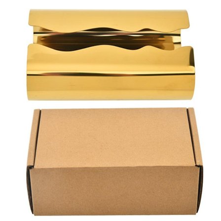 Moderne buet vævsboks holder i rustfrit stål - Stilfuld servietdispenser til badeværelse, køkken og kontor Gold