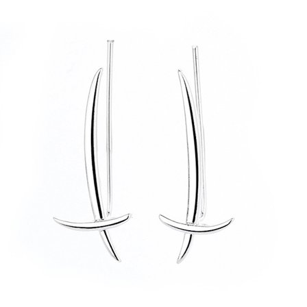 Vintage Climbers Simple Stud örhängen Gothic Punk Stud Örhängen för Cross Sword Örhängen Smycken present till alla hjärtans dag