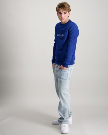 Calvin Klein CK MONOGRAM TERRY CN SWEATSHIRT Blå Trøjer Dreng - Kids Brand Store