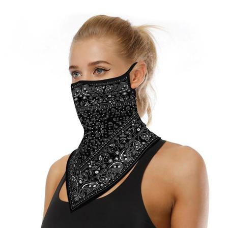 Ansiktsscarf Bandana Baklava Multifunktionsscarfs Tvättbar Svart One Size