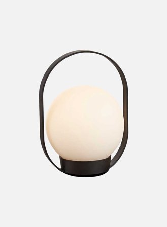 Palla oppladbar bordlampe - sort/opal