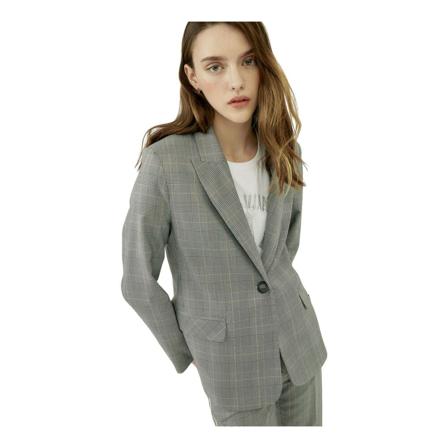 Silvian Heach Single-breasted checked blazer Grå, Dame, Størrelse: XS