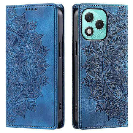 Style-010 For Honor 400 Lite 5G Deksel Magnetisk Lukking Lær Telefon Deksel Mønster Trykt Blå