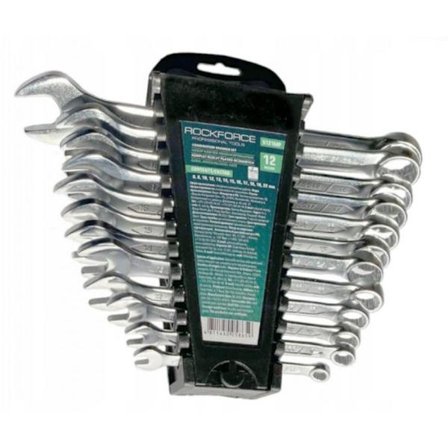 Gaffelnyckel - platt nyckel Rockforce Set med platta nycklar 12 delar (6, 8, 10, 12-19, 22 mm)