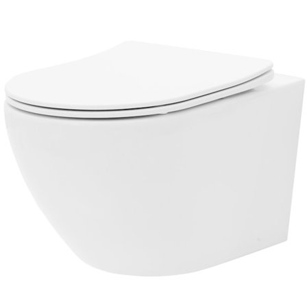 REA RIPUSTETTAVA WC-ISTUIN CARLO MINI RIMLESS DUROPLAST/FLAT/ZM WHITE