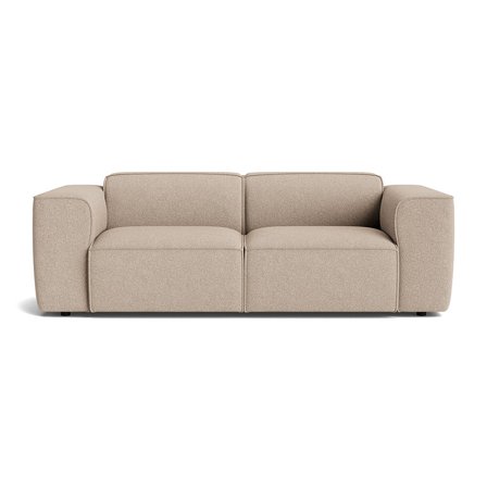 Aura 2.5-Sitzer-Sofa in Loop Beige, modernes Design mit Nozag-Federung und Kaltschaum für hohen Sitzkomfort, 73cm Höhe, zeitloser Stil.