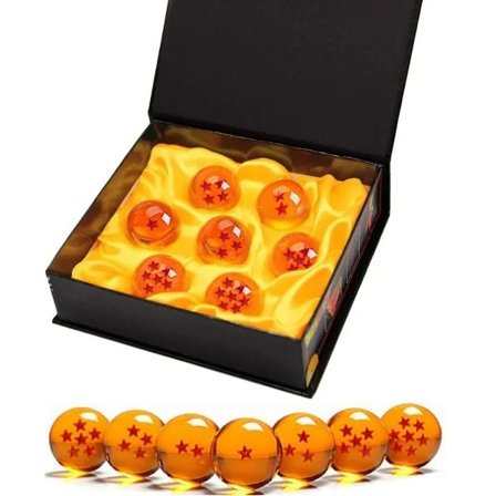 7 Dragon Ball -palloa, Dragon Ball 1–7 tähteä, lahjapakkauksessa, keräilyesine Dragon Ball Z -lahjaksi (halkaisija 4,3 cm)