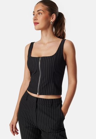 BUBBLEROOM-Zip Bustier Top-46