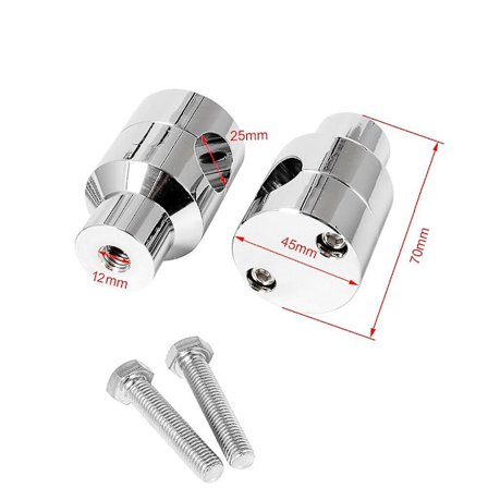 Kromattu/ Musta 1 tuuman Ohjaustangon Nostin Kiinnike 25mm 22mm Moottoripyörälle Harley Honda Shadow Billet Ohjaustangon Nostin Korkeuden Säädin - 