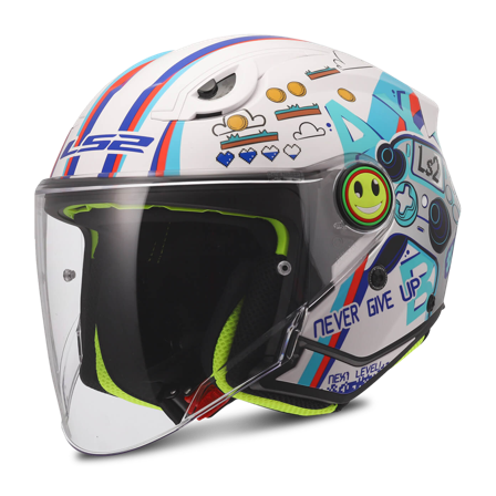 Jethelm LS2 OF622 Funny II Next Level Kinder Weiß S